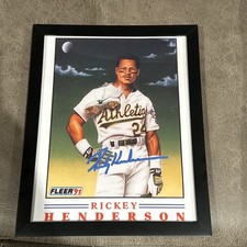 Rickey Henderson Class Art Signed Autographed Photo Authentic 8X10 COA picture