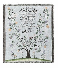 God Grant Me The Serenity Prayer Chenille Tapestry Throw Blanket picture