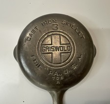 Griswold #3 Vintage Cast Iron Skillet 709 A Big Block Logo EXCELLENT CONDITION picture