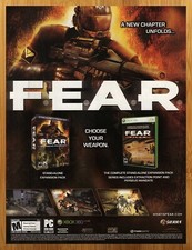 2007 FEAR Perseus Mandate/Files Xbox 360 PC Print Ad/Poster Video Game Promo Art picture
