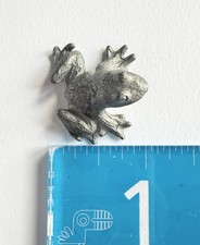 Vintage Spoontiques Tiny Mini Small Metal Pewter Frog P27 Marked picture