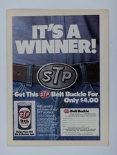 STP Belt Buckle Offer Vintage 1975 Original Print Ad 8.5 x 11