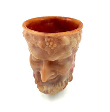 Vintage Incolay Bacchus Satyr Figural Artificial Stone Mug Greek Mythology Brown picture