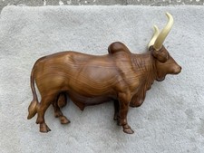 Vintage Breyer Horse #970 Woodgrain Brahma Bull Animal 1960s Excellent Decorator picture