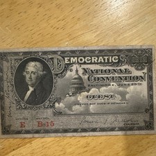 1912 Democratic National Convention Baltimore Guest Ticket/Coupon Paper Politics picture