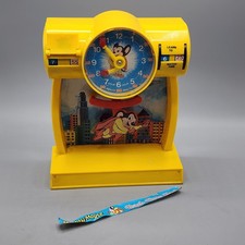 Vintage 1981 Janex Mighty Mouse Teach Time Pendulum - Made in Hong Kong - Works picture