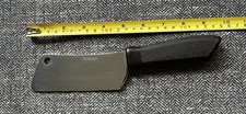 Vintage CATTARAUGUS Black Handle Meat Cleaver Blade KNIFE Made In USA picture