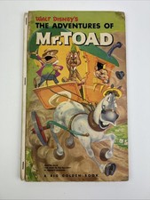 Vintage 1949 Walt Disney Adventures of Mr Toad Big Golden Book Hardcover Disney picture