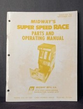 Midway’s Super Speed Race Video Arcade Game Parts And Operating Manual 1979  (B4 picture