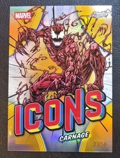 2026 Topps Chrome Marvel - Carnage Marvel Icon Gold Refractor #/50 - Spider-Man picture
