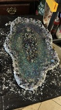 Large Handmade Resin Geode Wall Art Iridescent Crystal Statement Piece OOAK picture