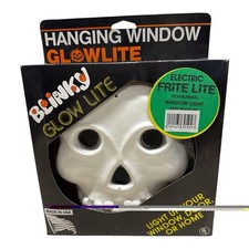 VINTAGE HALLOWEEN BLINKY GLOW LITE BLOW MOLD SKULL NOS NIP 1999 RARE NOS picture