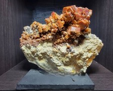 10 Lb Vanadinite Orange-Red Cubic Crystal Cluster on Matrix Mineral Specimen picture