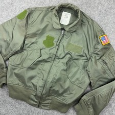 VTG Military Flight Jacket Mens Medium Green Summer Flyers CWU-36/P Bomber 90s picture