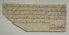 1709 British Treasury Warrant Signed by Sidney Godolphin—Financing Queen Anne’s picture