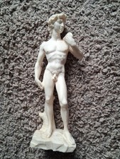 Michelangelo's David Statue Sculpture Fine Art White 9'' picture