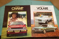 1979  Plymouth Champ and Volare Original Dealer Sales Brochures NOS picture