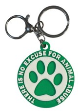 There Is No Excuse For Animal Abuse Keyring / Charm - Choose Color #3002 picture