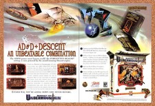1997 Advanced Dungeons & Dragons Descent Undermountain PC Original Ad / Promo v3 picture