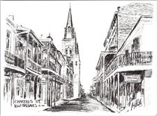 Chartres Street New Orleans LA Vintage Postcard TP14-8 picture