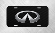 New For Infiniti Simulated Carbon Fiber License Plate Auto Car Tag  picture
