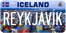 Reykjavik Iceland Novelty Car License Plate picture