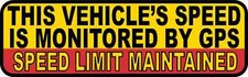 StickerTalk Vehicle Speed Monitored By GPS Magnet, 10 inches x 3 inches picture