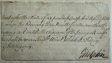1709 Sidney Godolphin, Queen Anne’s Lord High Treasurer—Signed Treasury Document picture