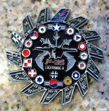F-35 461st FLT TEST SQUADRON DEADLY JESTERS TAIL FLASH CHALLENGE COIN RARE WOW picture