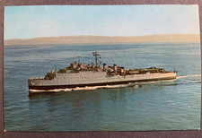 Military Ship postcard USN Navy USS Whetstone LSD-27 dock landing ship chrome picture