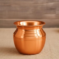 Copper Lota for Puja 600 ml | Copper Kalash for Pooja I Water Pot|  picture