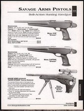 2002 SAVAGE Model 510F Striker, 516FSAK, 516BSAK Pistol AD picture