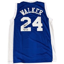 Antoine Walker Autographed Kentucky Wildcats (Blue #24) Custom Jersey w/ 96 Cham picture