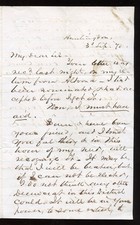 RARE, Fine 1870 Political Letter PA Congressman RICHARD M. SPEER Needs Money picture