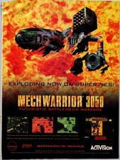 Activision MechWarrior 3050 Super NES Game Ad 1994 Vintage Original Print picture