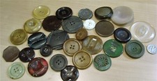1920s-40s Vintge 29 assorted Large buttons lot Bakelite thermoset fakelite 50669 picture