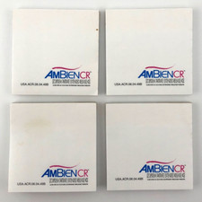 Lot of 4 Vtg Ambien CR Mini Post-It Notes Sticky Notes Pharmaceutical Promo HTF picture