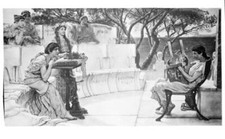 The Painting Sappho And Alcaeus By Sir Lawrence Alma-Tadema Califo - Old Photo picture