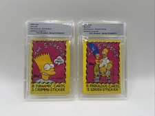 1990 Topps The Simpsons Set Of 2 Wax Packs Authentic Unopened Encapsulated picture