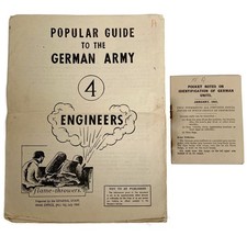2x WW2 Popular Guide to German Army Engineers Training Pamphlet - Flame Throwers picture
