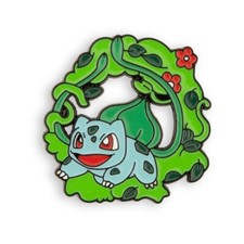Pokemon Bulbasaur Grass Forest Scene Enamel Pin Cute Collectible Anime Accessory picture