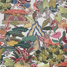 CLARENCE HOUSE  Le Foret Exotique tropical botanical printed inen  cotton new picture