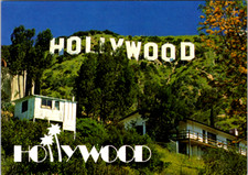 Vintage Postcard Hollywood Sign Famous Landmark California picture