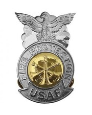 Air Force Badge Assistant Fire Chief Regulation Size (3 Bugles) picture