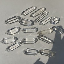 4pcs Natural clear quartz obelisk crystal double wand point healing 30-45mm picture
