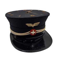 Vintage Swiss Federal Railways Uniform Peaked Cap Hat Clock Used picture