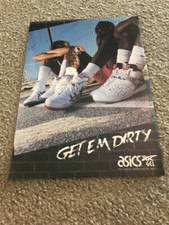 Vintage 1988 ASICS GEL Basketball Running Shoes Poster Print Ad 1980s RARE picture