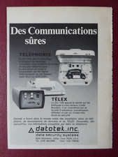 4/1974 PUB DATOTEK TELEPHONE DV-505 TELEX DC-105 ENCRYPTION SECURITY FRENCH AD picture