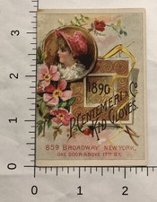 Kid Gloves P Centemeri & Company New York Victorian Trade Card VTC 6 picture