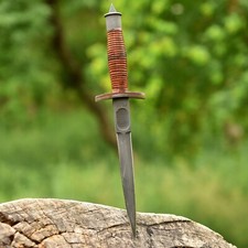 Vintage CASE V-42 Dagger US Special Forces WWII Dagger Knife Double Edge Blade picture